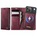 iPhone 17 Pro Max Caseme C49 2-in-1 irrotettava lompakkokotelo - MagSafe yhteensopiva, RFID - punainen