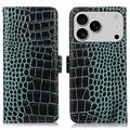 iPhone 17 Pro Max Crocodile Lompakkomallinen Nahkakotelo kanssa RFID