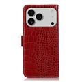 iPhone 17 Pro Max Crocodile Lompakkomallinen Nahkakotelo kanssa RFID