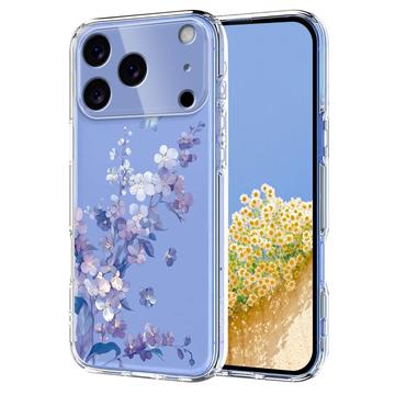 iPhone 17 Pro Max Kukkakuvio TPU-kotelo - violetti