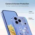 iPhone 17 Pro Max Kukkakuvio TPU-kotelo - violetti
