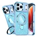 iPhone 17 Pro Max Glitter -hybridikotelo, jossa potkukiinnike - MagSafe-yhteensopiva - sininen