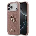 iPhone 17 Pro Max Guess Fixed Glitter 4G Metal Logo Kotelo - Pinkki