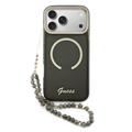 iPhone 17 Pro Max Guess IML Glitter Script Hihnakotelo - MagSafe-yhteensopiva - musta