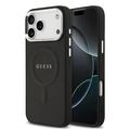 iPhone 17 Pro Max Guess Saffiano Hybridikotelo - MagSafe-Yhteensopiva - Musta