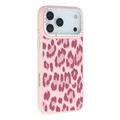 iPhone 17 Pro Max Jaucase leopardikuvioinen magneettinen hybridikotelo - vaaleanpunainen