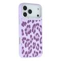 iPhone 17 Pro Max Jaucase leopardikuvioinen magneettinen hybridikotelo - violetti