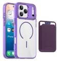 iPhone 17 Pro Max MagSafe kotelo kortinpidikkeellä - violetti / läpinäkyvä