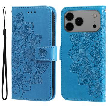 iPhone 17 Pro Max Mandala Series Lompakkokotelo - Sininen