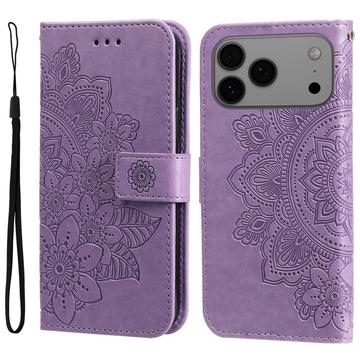 iPhone 17 Pro Max Mandala Series Lompakkokotelo - Violetti