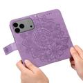 iPhone 17 Pro Max Mandala Series Lompakkokotelo - Violetti