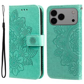 iPhone 17 Pro Max Mandala Series Lompakkokotelo - Vihreä