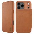 iPhone 17 Pro Max Nillkin Qin Pro Lompakkokotelo - Ruskea