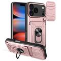 iPhone 17 Pro Max Pyörivä Rengashybridikotelo Kamerasuojalla - Ruusukulta