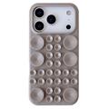 iPhone 17 Pro Max silikonikotelo imukupilla - titaaninharmaa