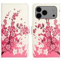 iPhone 17 Pro Max Style Series Lompakkokotelo - Kirsikkapuun kukat