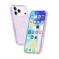 iPhone 17 Pro Max Stylish Glitter Series Hybridikotelo - MagSafe-yhteensopiva - Violetti
