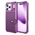 iPhone 17 Pro Max TPU-kotelo Korttikotelolla - Violetti