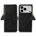 iPhone 17 Pro Max Lompakkomallinen Nahkakotelo kanssa RFID - Musta