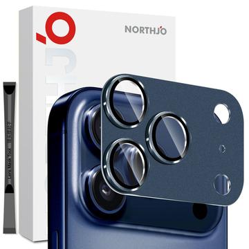 iPhone 17 Pro Northjo Täydellinen suojaus Matta metalli ja karkaistu lasi kameran objektiivin suojus - Sininen