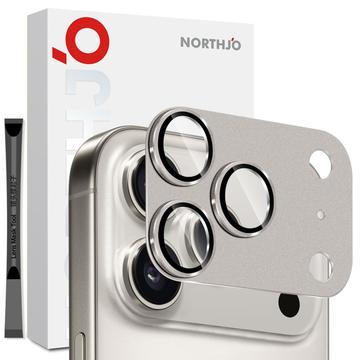 iPhone 17 Pro Northjo Täydellinen suojaus Matta metalli ja karkaistu lasi kameran objektiivin suojus - Harmaa