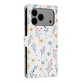 iPhone 17 Pro Rombinen kukkakuvioinen lompakkokotelo