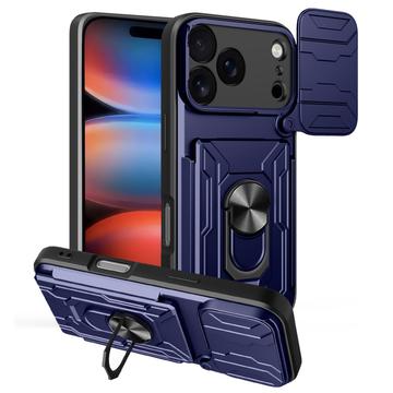 iPhone 17 Pro Pyörivä Rengashybridikotelo Kamerasuojalla - Sininen