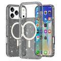 iPhone 17 Pro Stylish Glitter Series Hybridikotelo - MagSafe-yhteensopiva - Musta
