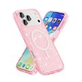iPhone 17 Pro Stylish Glitter Series Hybridikotelo - MagSafe-yhteensopiva - Pinkki
