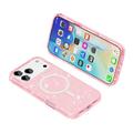iPhone 17 Pro Stylish Glitter Series Hybridikotelo - MagSafe-yhteensopiva - Pinkki