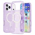 iPhone 17 Pro Stylish Glitter Series Hybridikotelo - MagSafe-yhteensopiva - Violetti