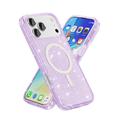 iPhone 17 Pro Stylish Glitter Series Hybridikotelo - MagSafe-yhteensopiva - Violetti