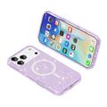 iPhone 17 Pro Stylish Glitter Series Hybridikotelo - MagSafe-yhteensopiva - Violetti