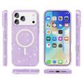iPhone 17 Pro Stylish Glitter Series Hybridikotelo - MagSafe-yhteensopiva - Violetti