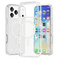 iPhone 17 Pro Stylish Glitter Series Hybridikotelo - MagSafe-yhteensopiva - Valkoinen