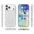 iPhone 17 Pro Stylish Glitter Series Hybridikotelo - MagSafe-yhteensopiva - Valkoinen