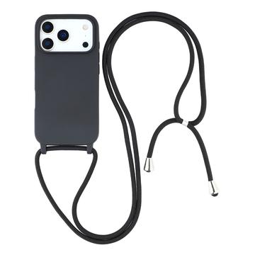 iPhone 17 Pro TPU-Kotelo Rannehihnalla - Musta