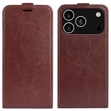 iPhone 17 Pro Pystysuora Lompakkokotelo Korttipaikalla - Ruskea