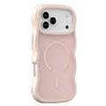 iPhone 17 Pro Aaltoreuna magneettinen hybridikotelo - vaaleanpunainen