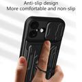 iPhone 17 Pyörivä Rengashybridikotelo Kamerasuojalla - Sininen