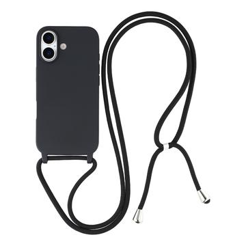 iPhone 17 TPU-Kotelo Rannehihnalla - Musta