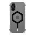 iPhone 17 Tactical MagForce Hexagon -kotelo - MagSafe-yhteensopiva - musta / läpinäkyvä