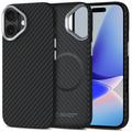 iPhone 17 Tech-Protect Ion Carbon muovikotelo - MagSafe-yhteensopiva - musta / hopea