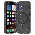 iPhone 17 Wave-Edge Laser Glitter MagSafe kotelo