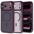 iPhone 18 Pro/17 Pro Tech-Protect MagPrime MagSafe CC -hybridikotelo - matta Burgundy Punainen