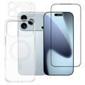 iPhone 18 Pro 3-in-1 -suojaussarja - MagSafe-yhteensopiva - läpinäkyvä