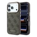 iPhone 18 Pro Guess 4G Gold Frame kotelo - MagSafe-yhteensopiva - Ruskea