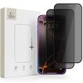iPhone 18 Pro Max Tech-Protect Glass Spy+ yksityisyyden Panssarilasi - 2 kpl. - Musta