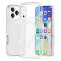 iPhone 18 Pro Stylish Glitter Series Hybridikotelo - MagSafe-yhteensopiva - Valkoinen