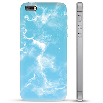 iPhone 5/5S/SE Hybrid Suojakuori - Sininen Marmori